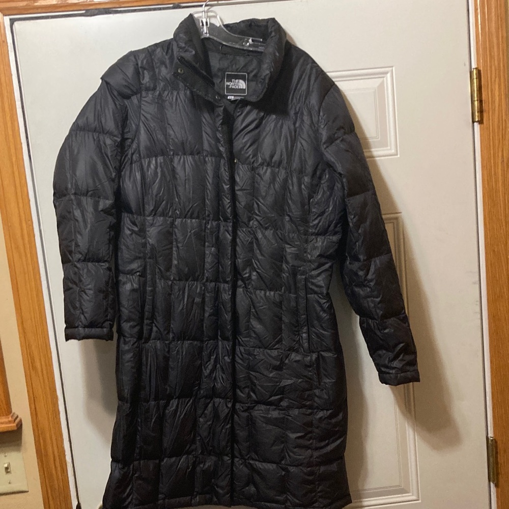 The North Face Mid Length Black Down Puffer Jacket Medium M No Hood